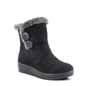 Cozy Black Faux Fur Winter Boots